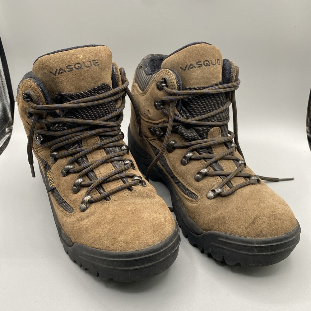 Vintage Vasque Hiking Boots Mens 9 Brown Gore-Tex Suede Skywalk Outdoor